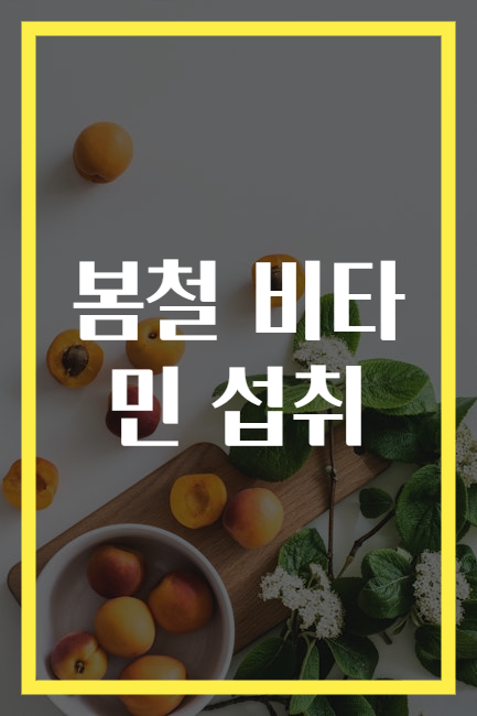 봄철 비타민 섭취