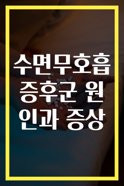 수면무호흡증후군 원인과 증상