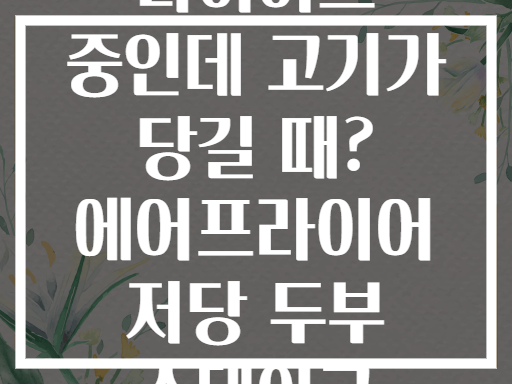 다이어트 중인데 고기가 당길 때? 에어프라이어 저당 두부 스테이크